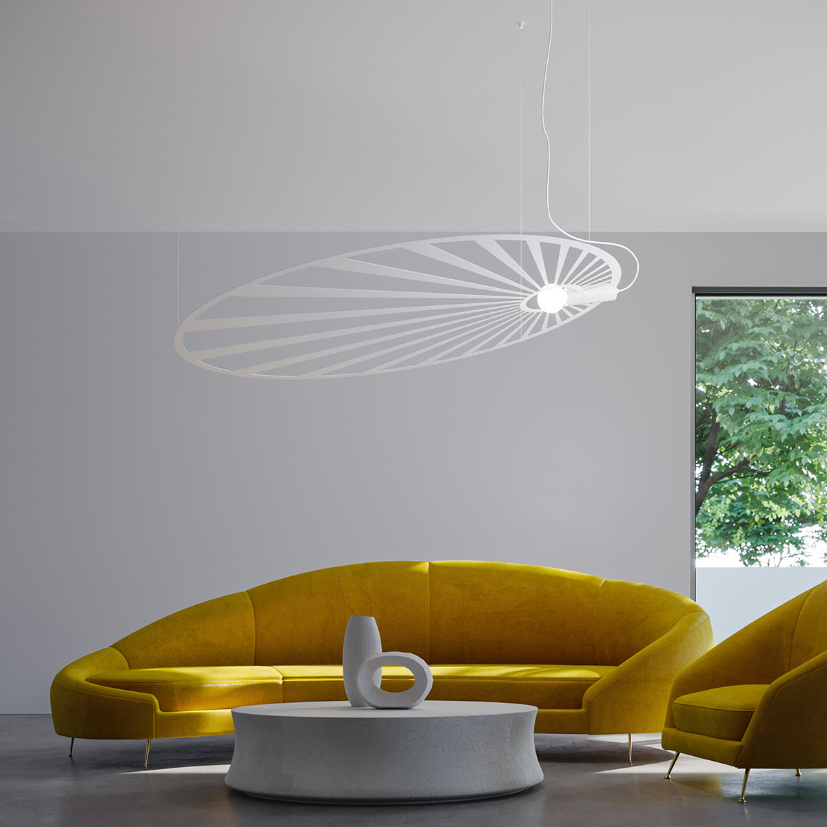 Pendant lamp LEHDET white