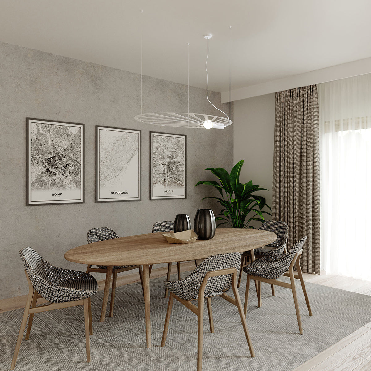 Pendant lamp LEHDET white