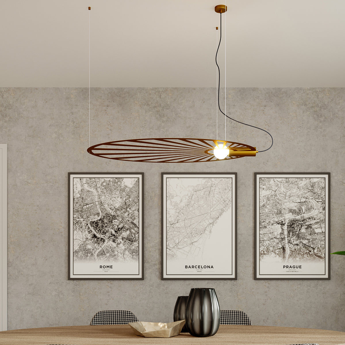 Pendant lamp LEHDET golden