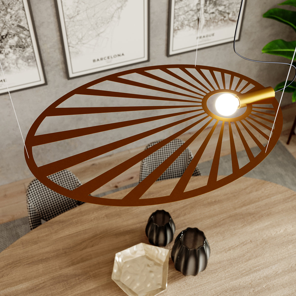 Pendant lamp LEHDET golden