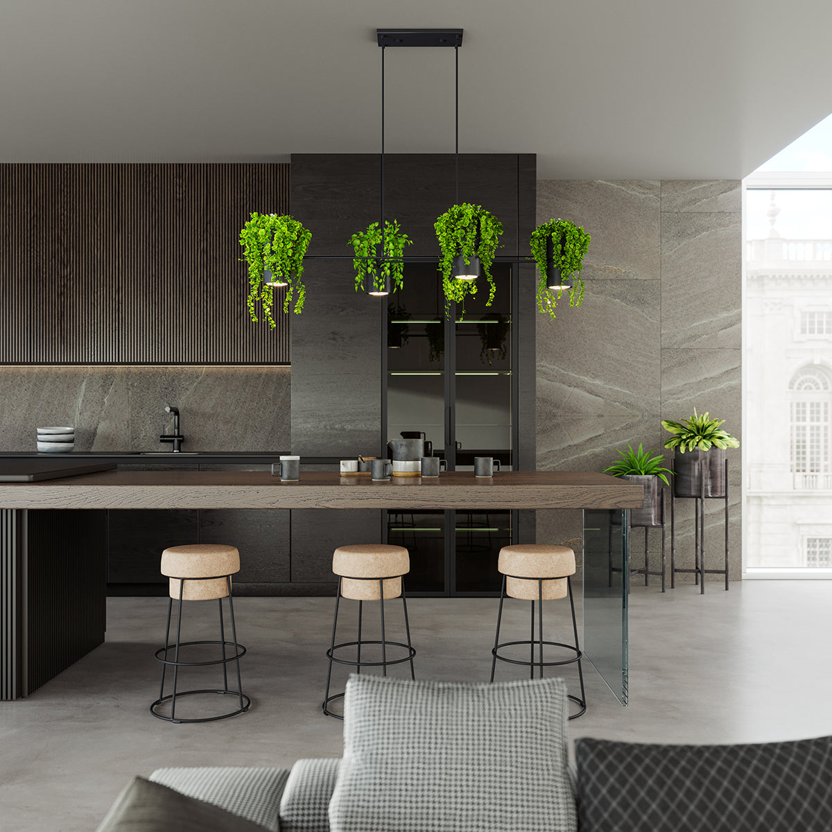 Pendant lamp KUKKIA black