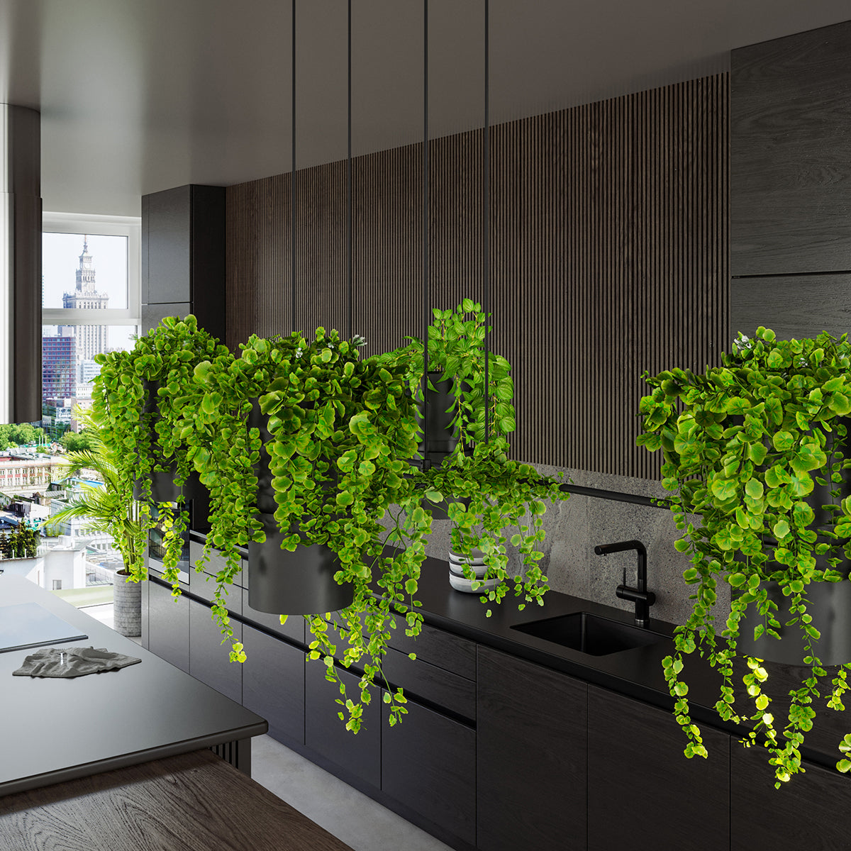 Pendant lamp KUKKIA black