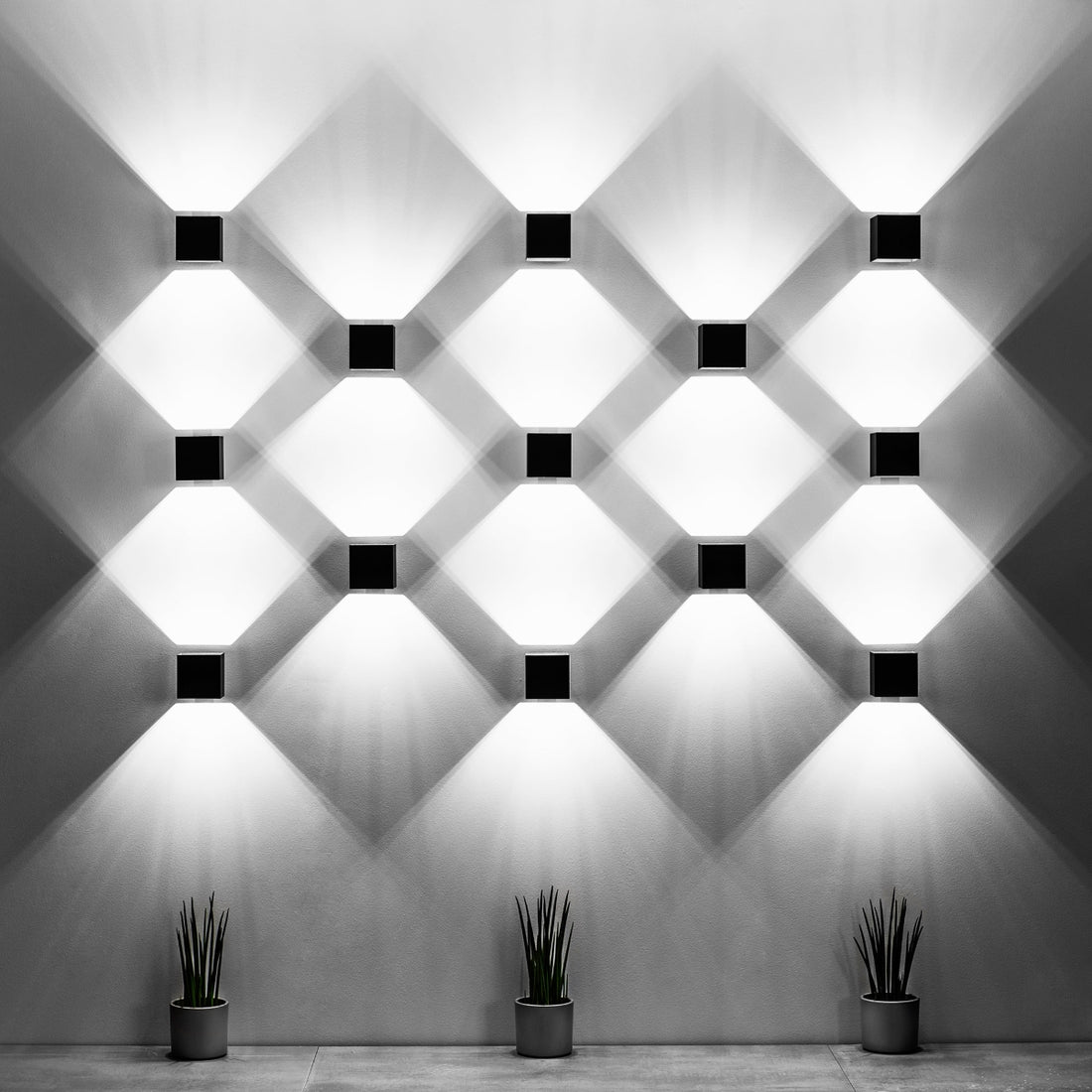 Wall lamp QUAD 1 white - Diamond Work Sp. z o.o.