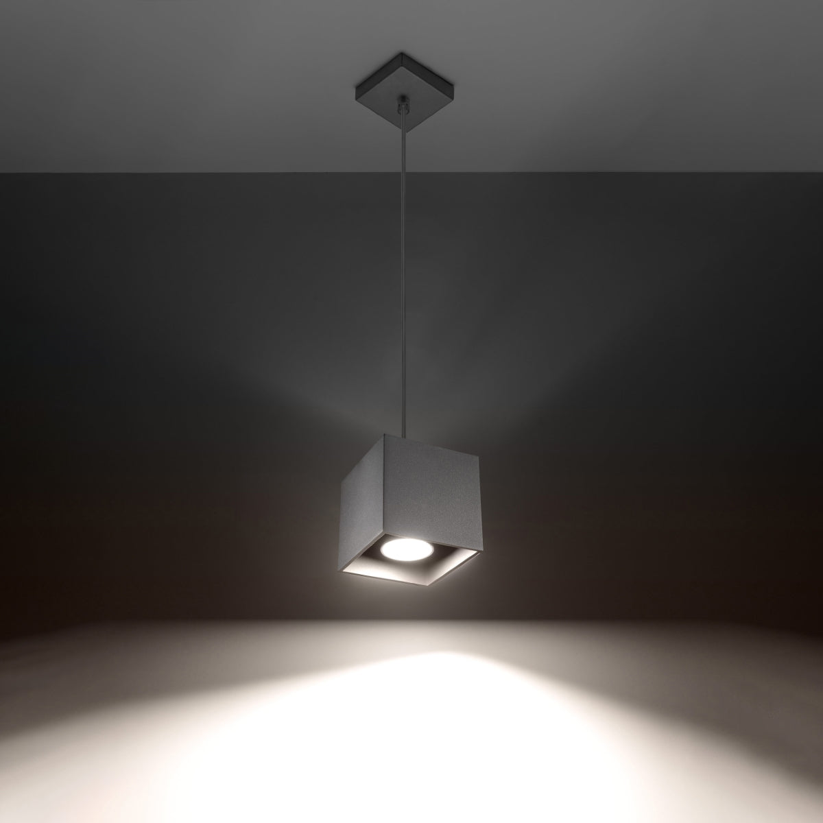 Pendant lamp QUAD 1 grey - Diamond Work Sp. z o.o.