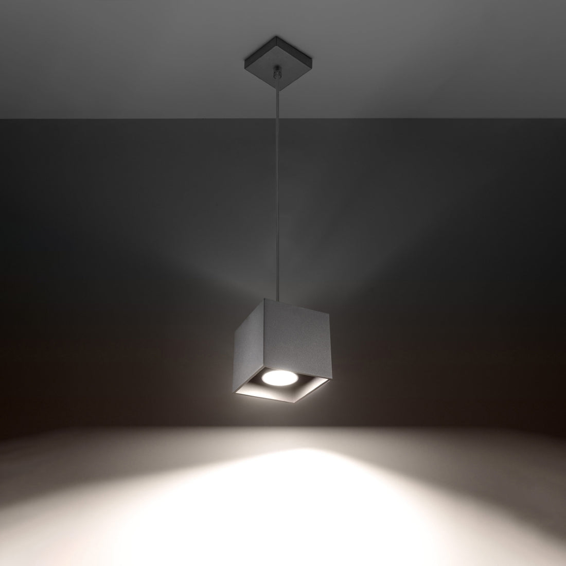 Pendant lamp QUAD 1 grey - Diamond Work Sp. z o.o.