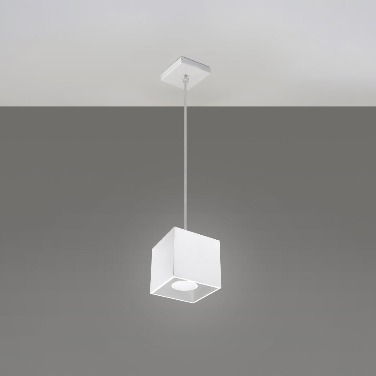 Pendant lamp QUAD 1 white - Diamond Work Sp. z o.o.