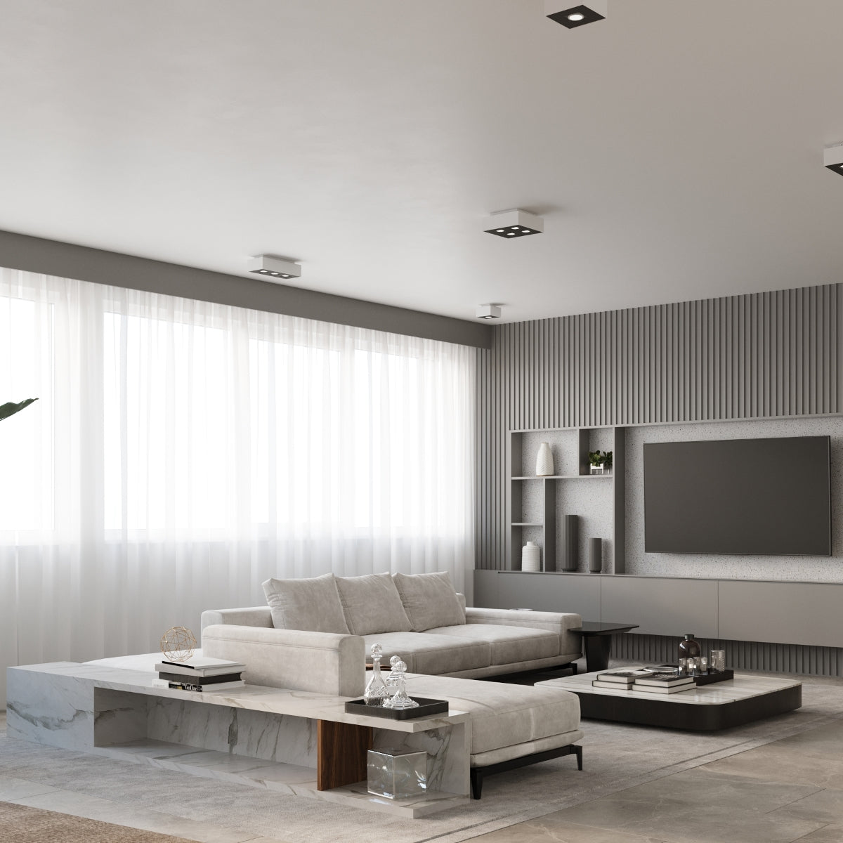 Ceiling lamp MONO 3 white - Diamond Work Sp. z o.o.