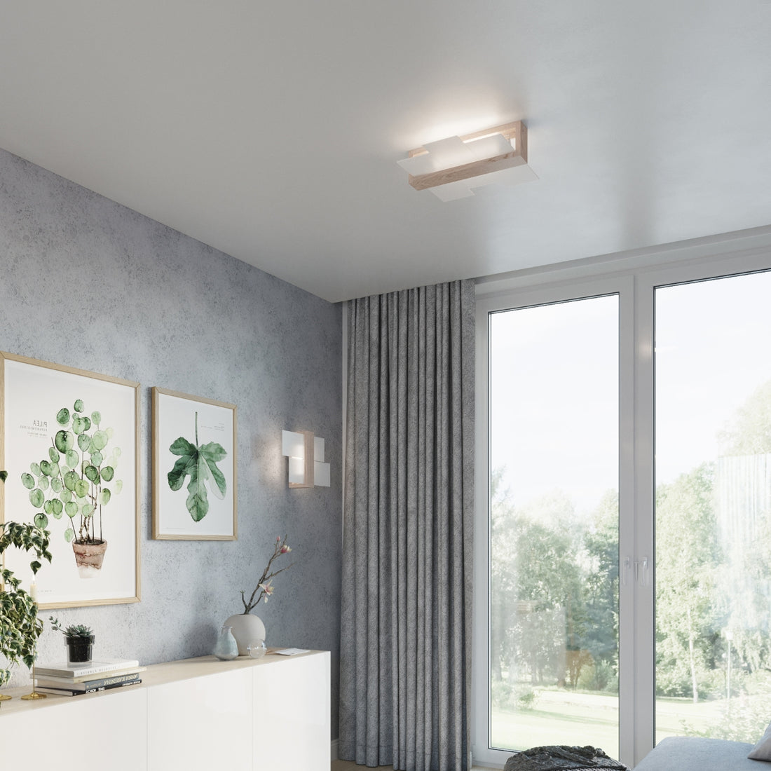 Wall lamp FENIKS 1 natural wood - Diamond Work Sp. z o.o.