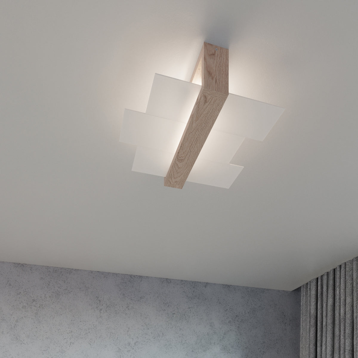 Wall lamp FENIKS 1 natural wood - Diamond Work Sp. z o.o.