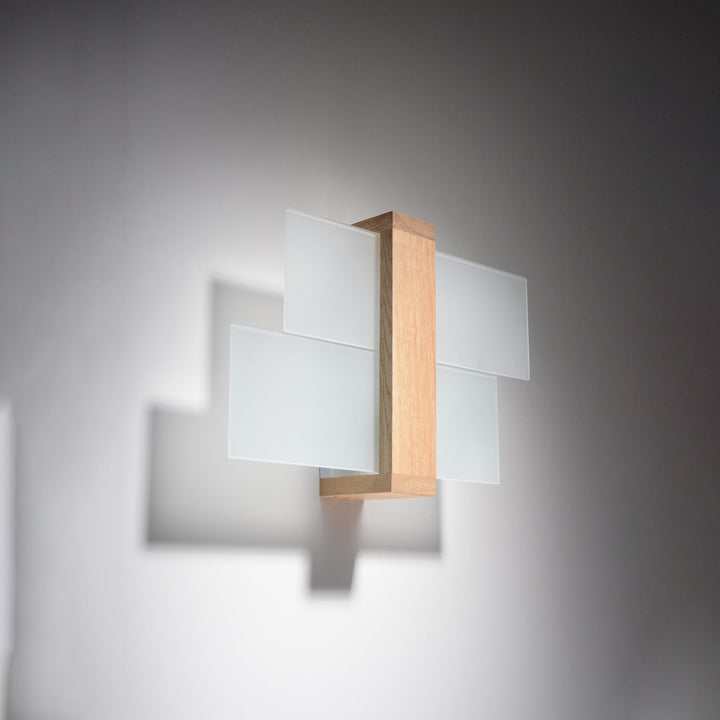 Wall lamp FENIKS 1 natural wood - Diamond Work Sp. z o.o.