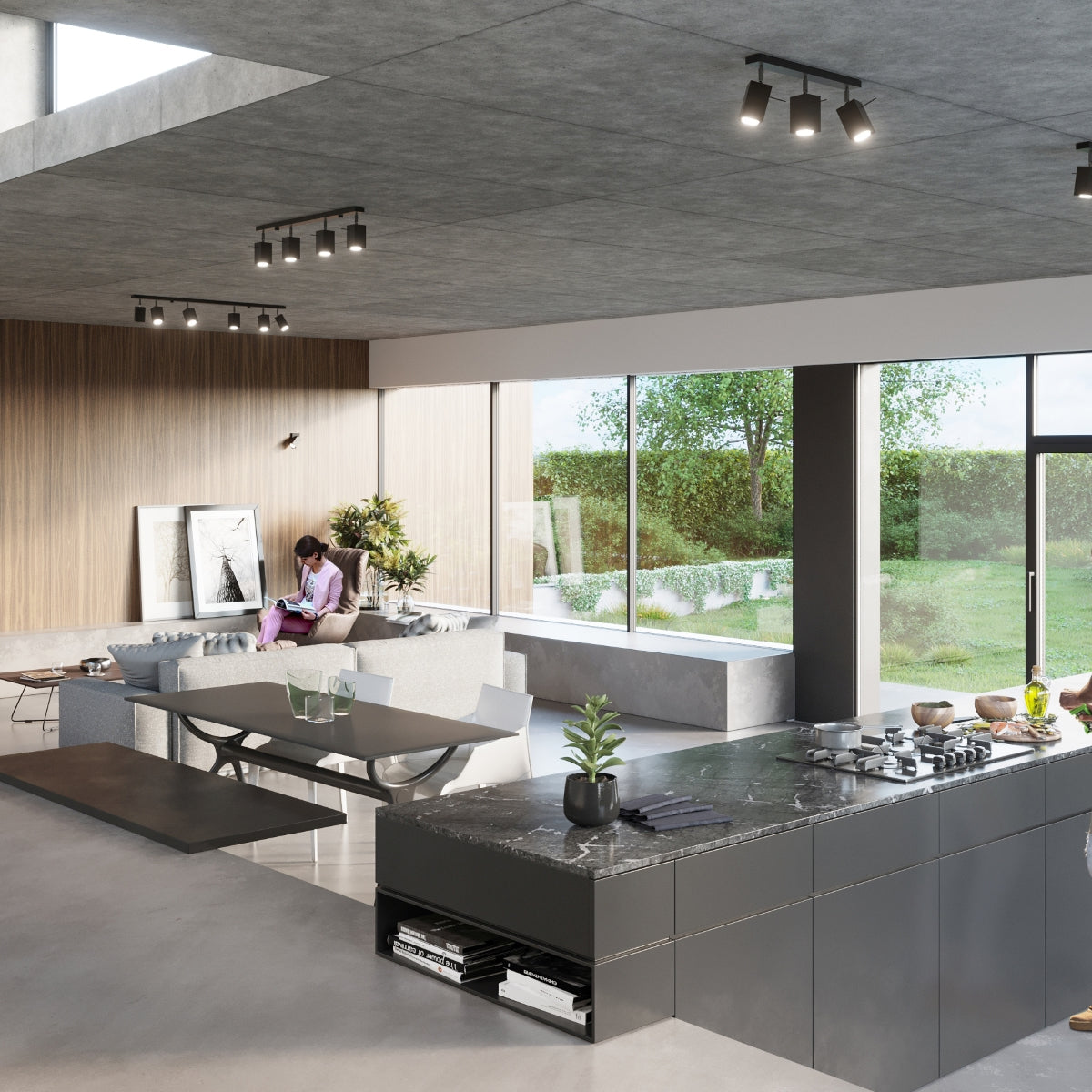 Ceiling lamp MERIDA 4 black - Diamond Work Sp. z o.o.