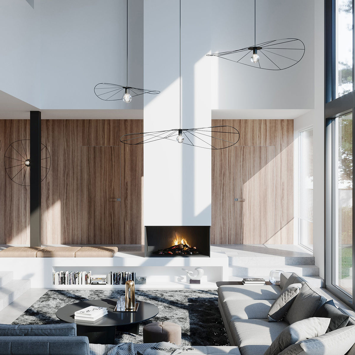 Pendant lamp ESKOLA 140 black