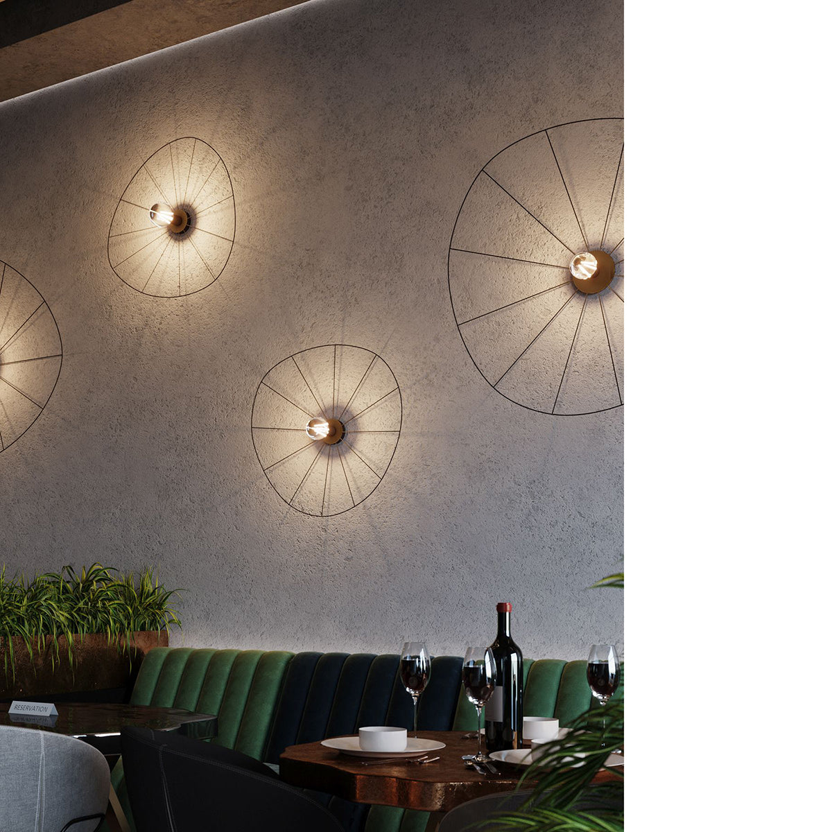 Wall lamp / Ceiling lamp ESKOLA 70 black