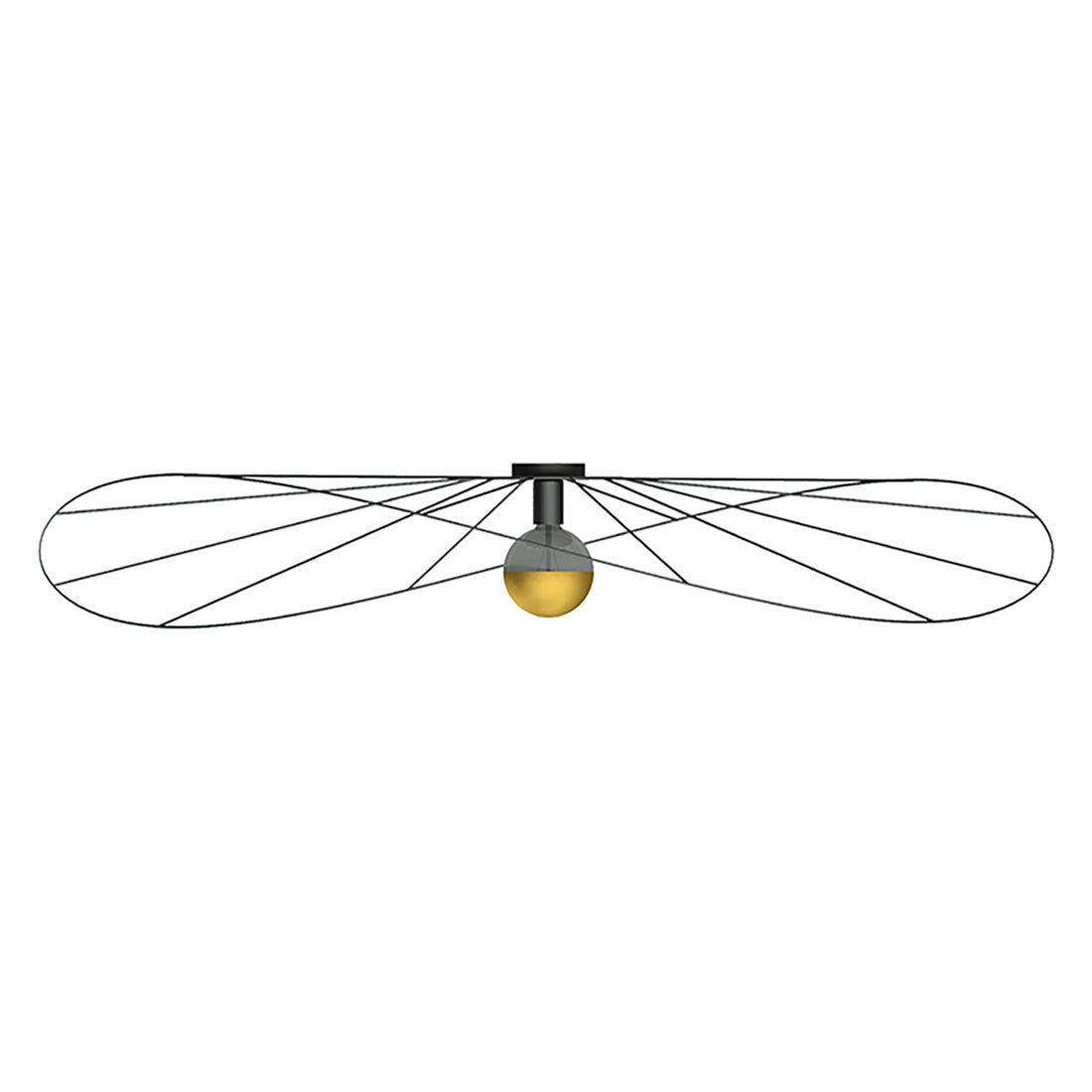 Kinkiet / Lampa sufitowa ESKOLA 110 czarna