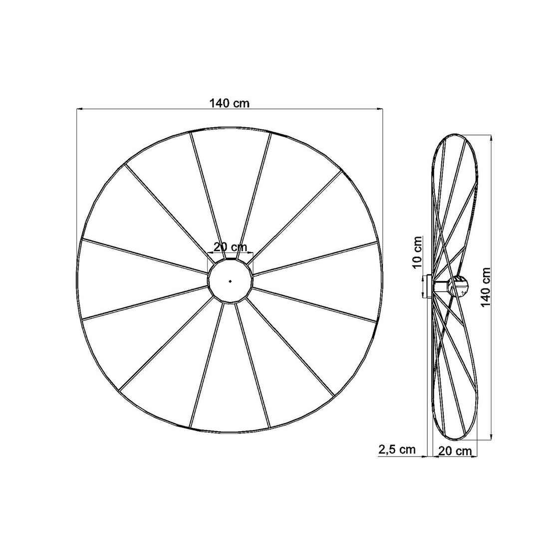 Kinkiet / Lampa sufitowa ESKOLA 110 czarna