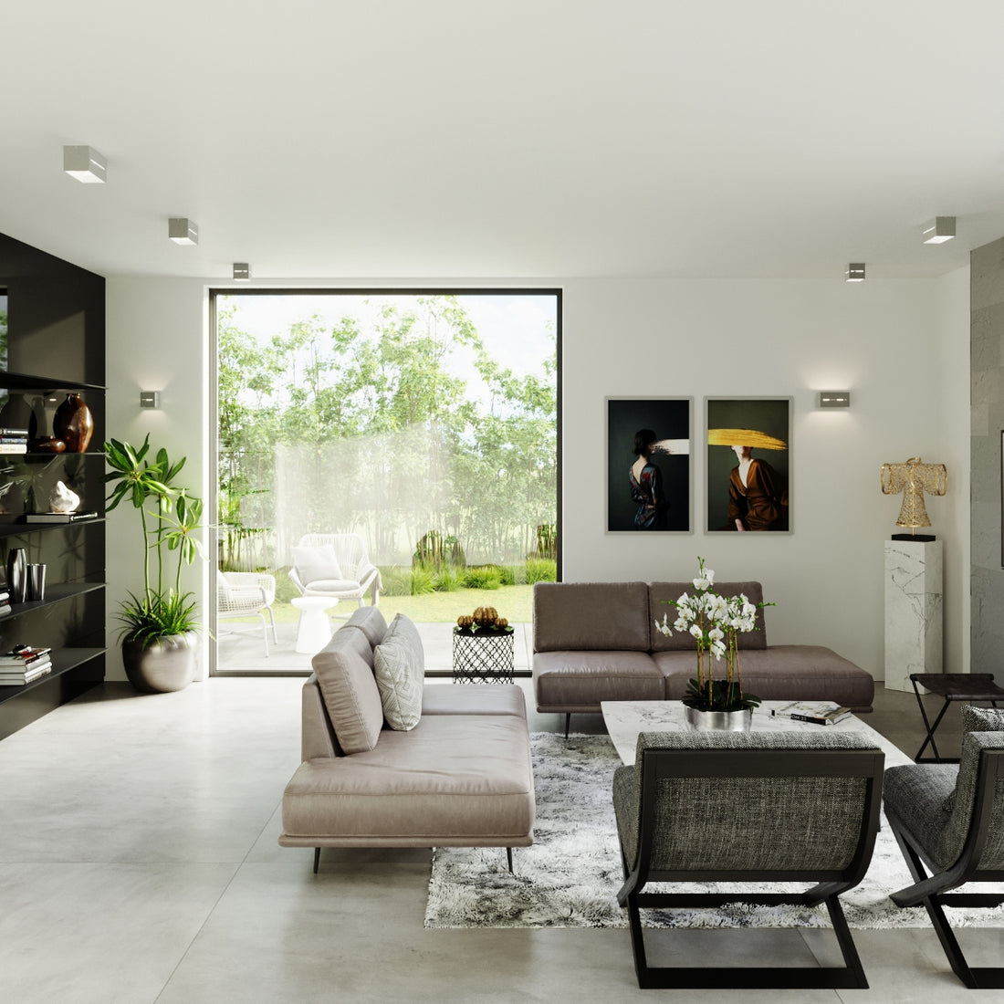 Wall lamp LOBO grey - Diamond Work Sp. z o.o.