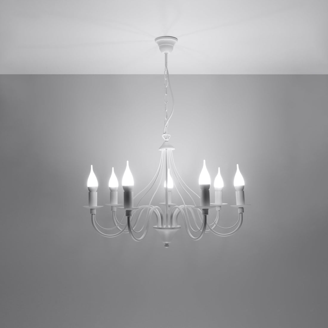 Chandelier MINERWA 7 white - Diamond Work Sp. z o.o.