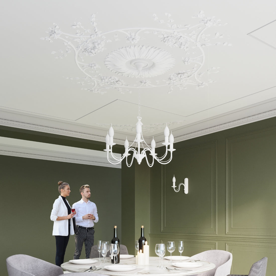 Wall lamp MINERWA white - Diamond Work Sp. z o.o.