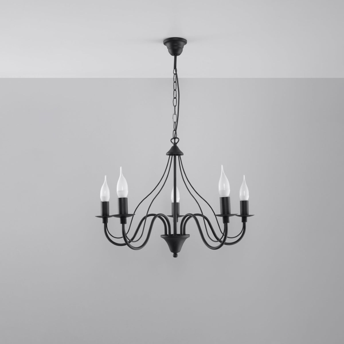 Chandelier MINERWA 5 black - Diamond Work Sp. z o.o.
