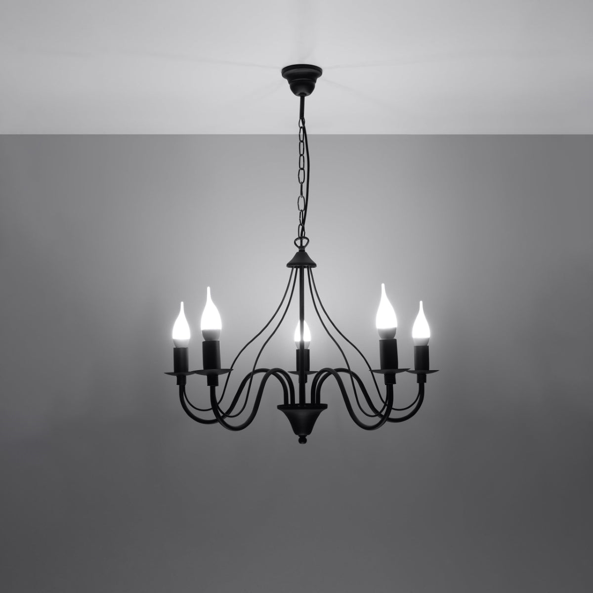 Chandelier MINERWA 5 black - Diamond Work Sp. z o.o.