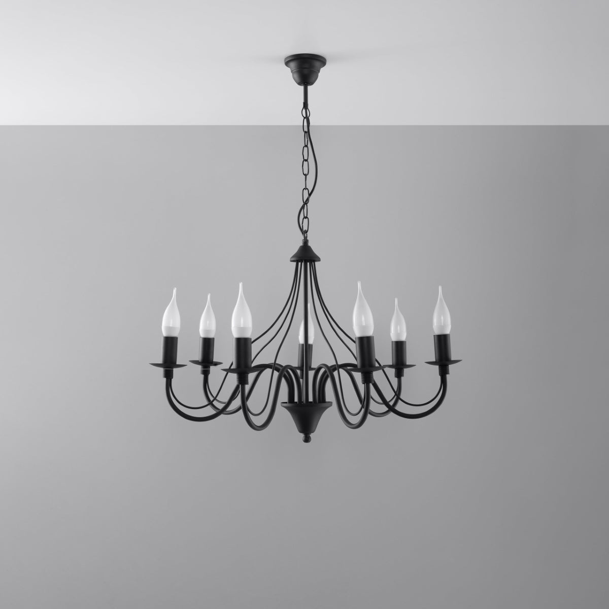 Chandelier MINERWA 7 black - Diamond Work Sp. z o.o.