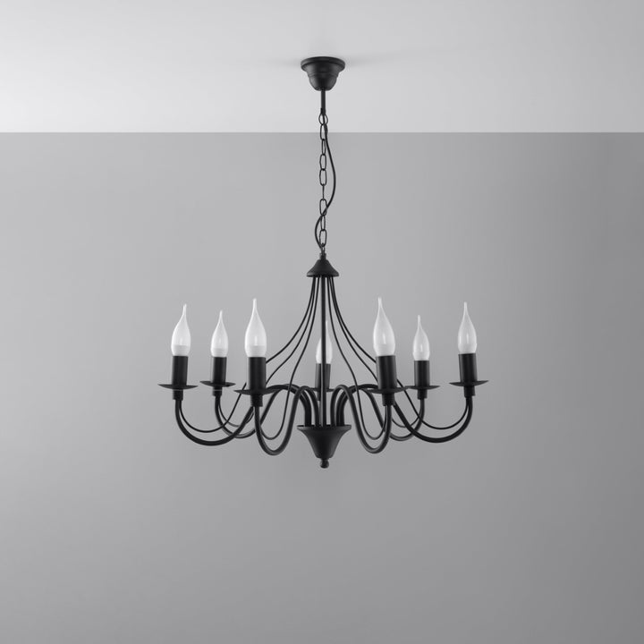 Chandelier MINERWA 7 black - Diamond Work Sp. z o.o.