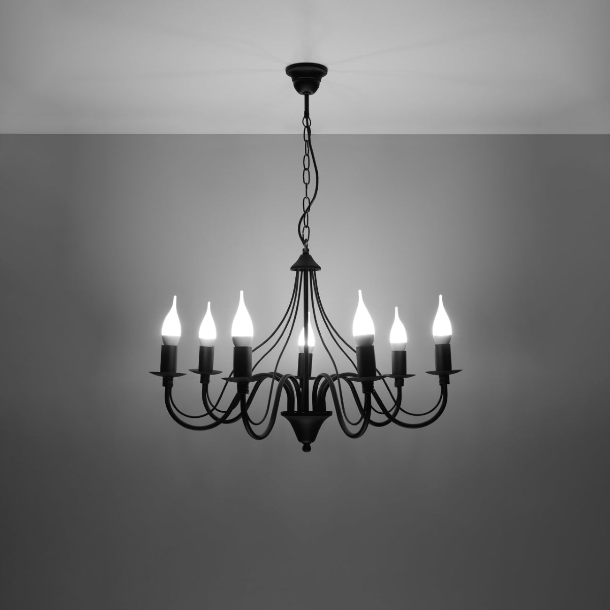 Chandelier MINERWA 7 black - Diamond Work Sp. z o.o.