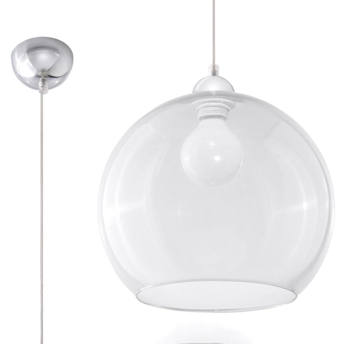 Pendant lamp BALL transparent - Diamond Work Sp. z o.o.