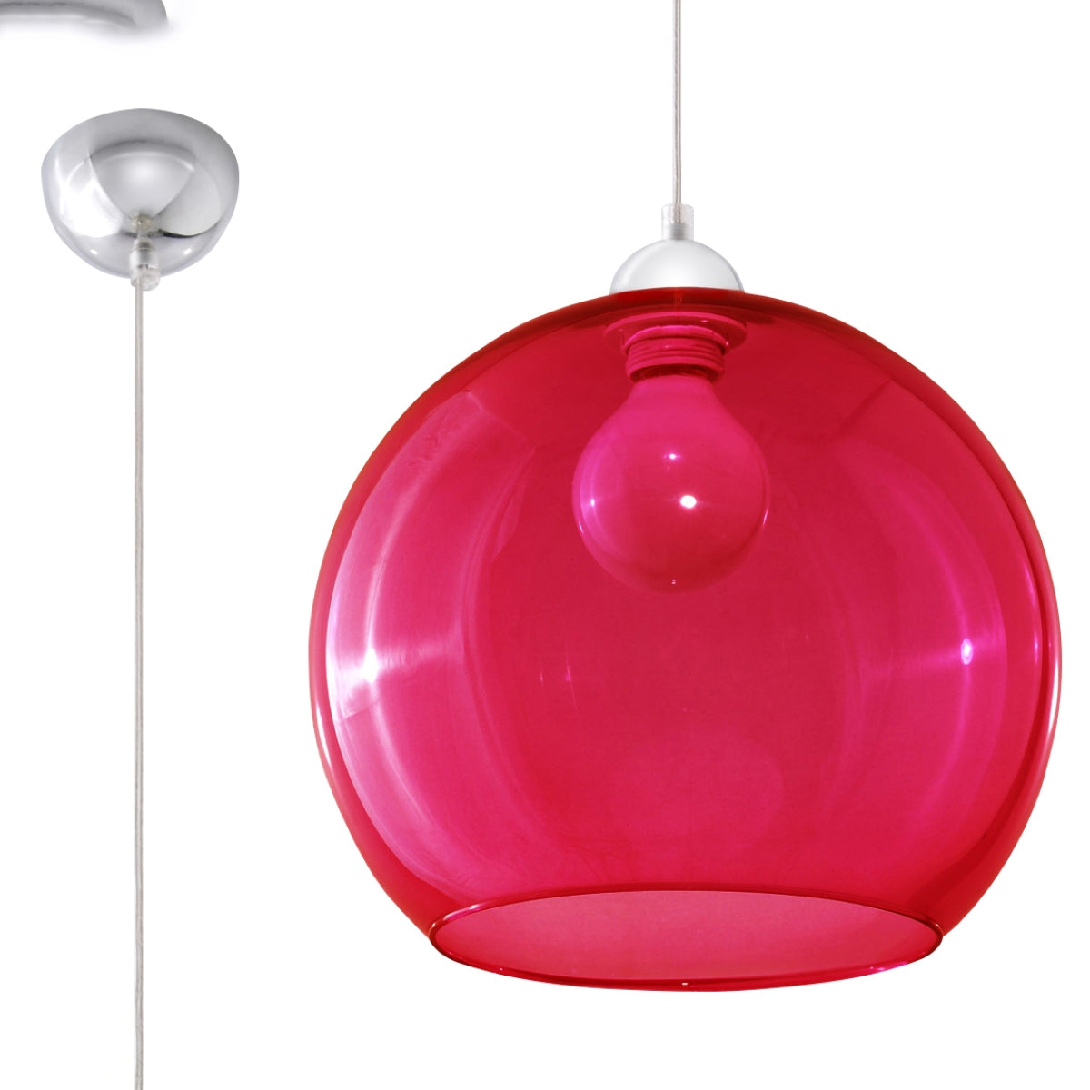 Pendant lamp BALL red - Diamond Work Sp. z o.o.