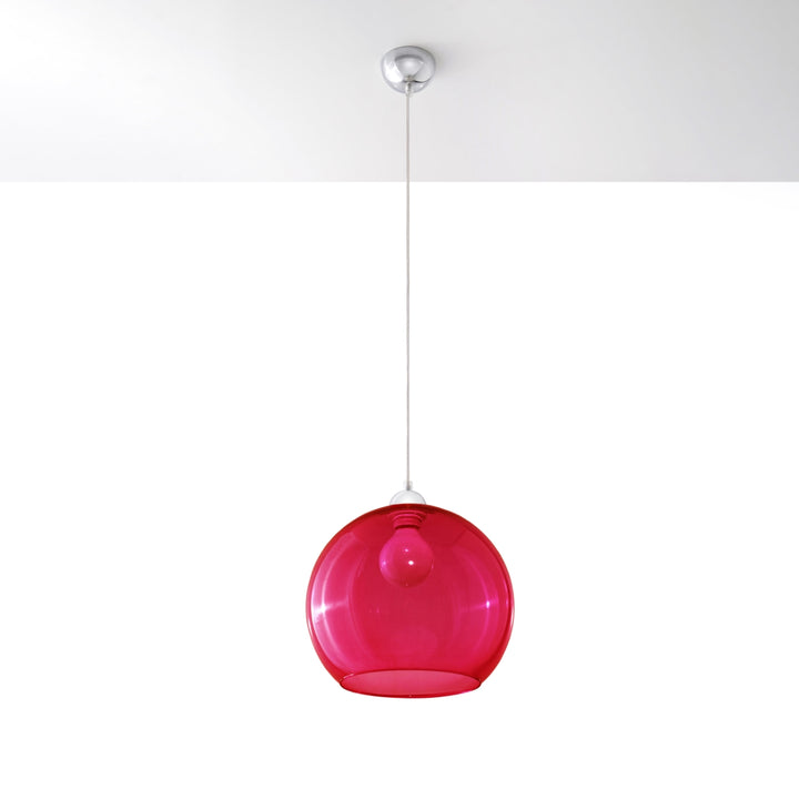 Pendant lamp BALL red - Diamond Work Sp. z o.o.