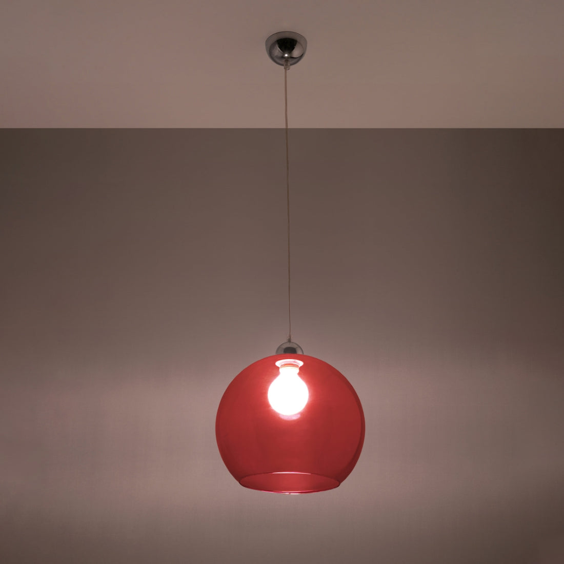 Pendant lamp BALL red - Diamond Work Sp. z o.o.