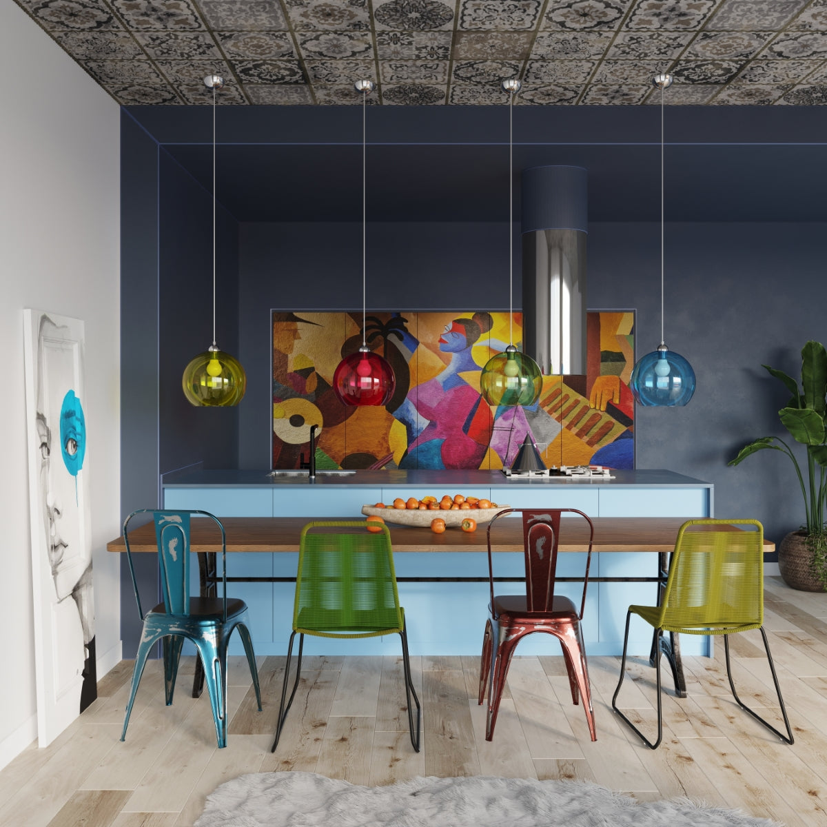 Pendant lamp BALL green - Diamond Work Sp. z o.o.