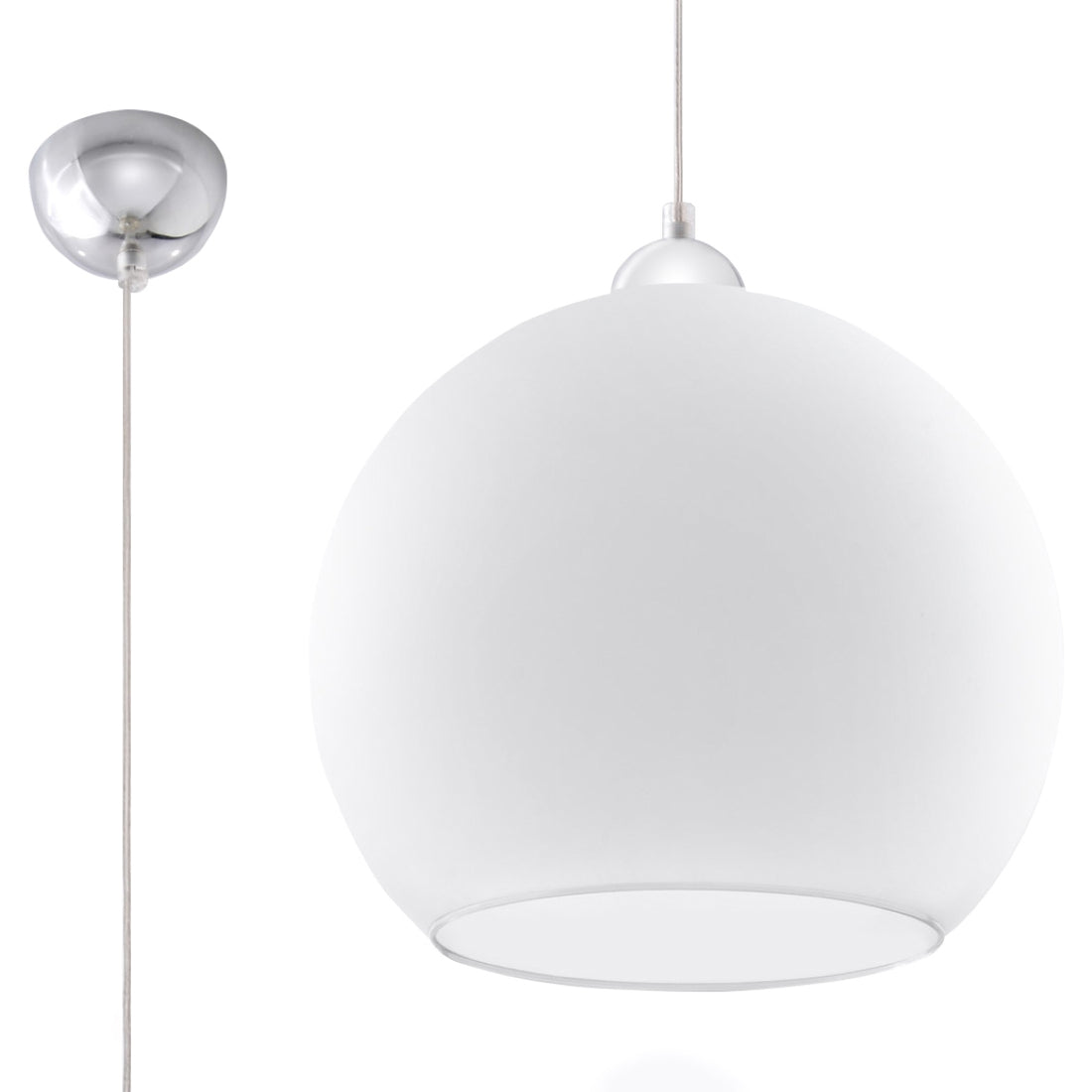 Pendant lamp BALL white - Diamond Work Sp. z o.o.
