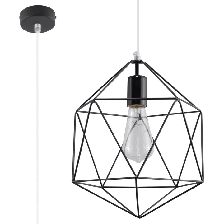 Pendant lamp GASPARE black - Diamond Work Sp. z o.o.