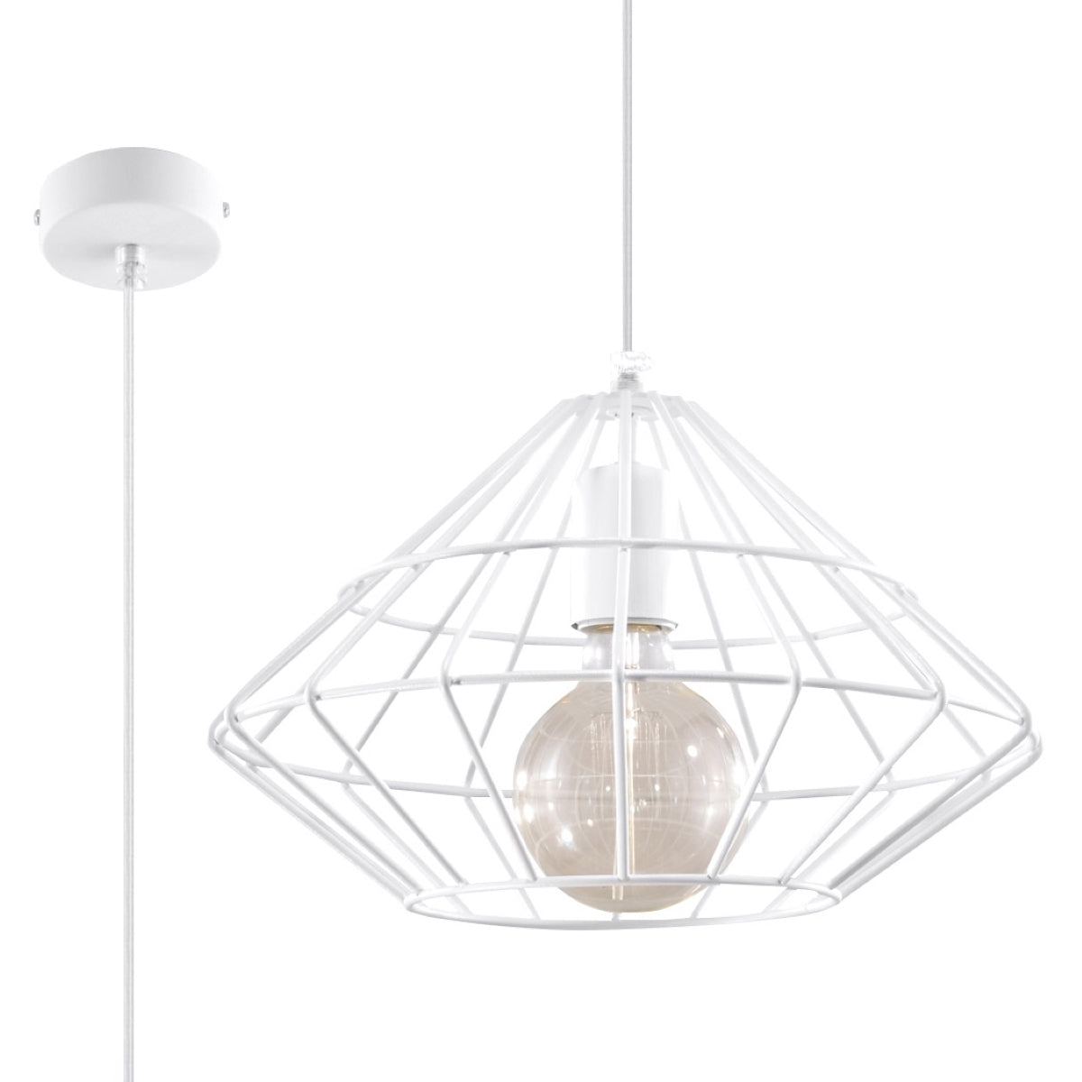 Pendant lamp UMBERTO white - Diamond Work Sp. z o.o.