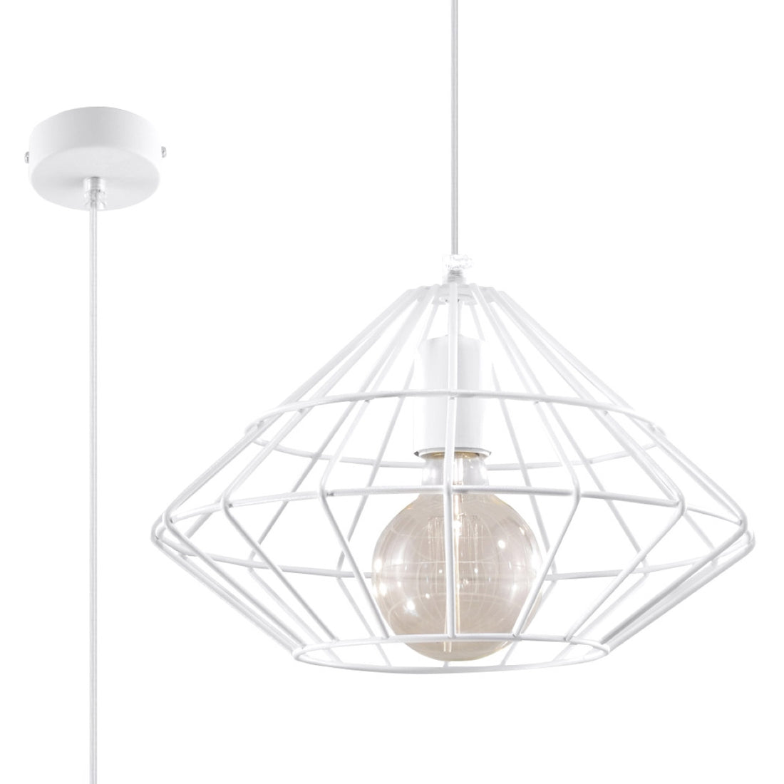 Pendant lamp UMBERTO white - Diamond Work Sp. z o.o.