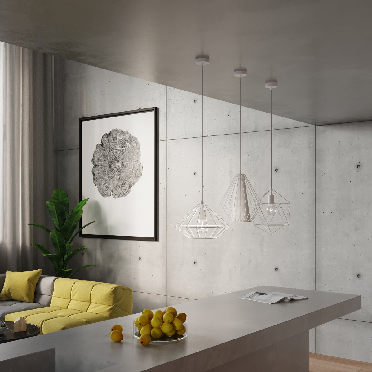 Pendant lamp UMBERTO white - Diamond Work Sp. z o.o.