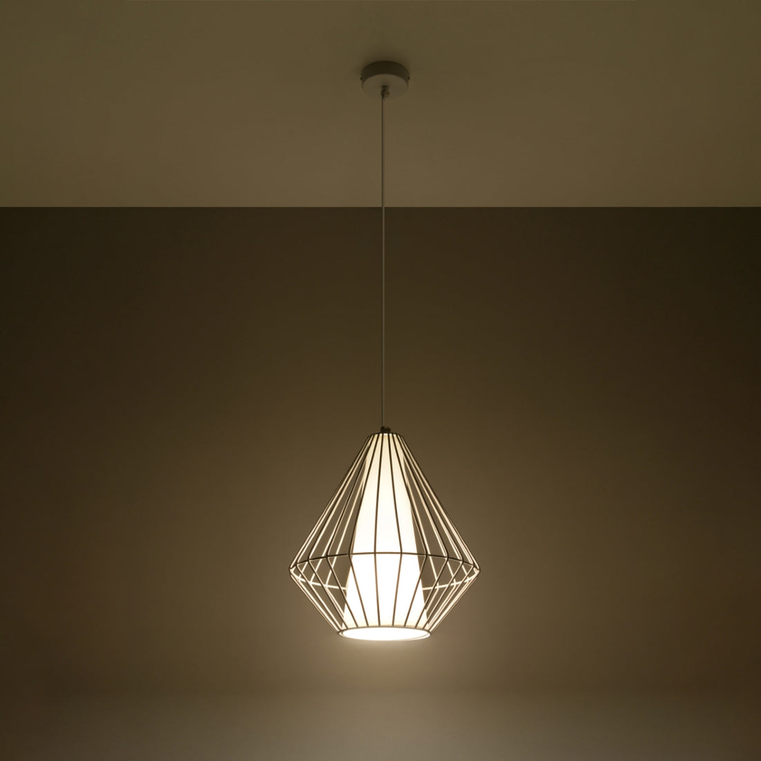 Pendant lamp DEMI white - Diamond Work Sp. z o.o.
