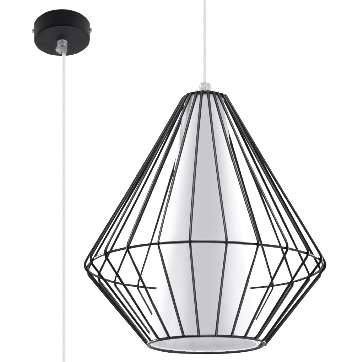 Pendant lamp DEMI black - Diamond Work Sp. z o.o.