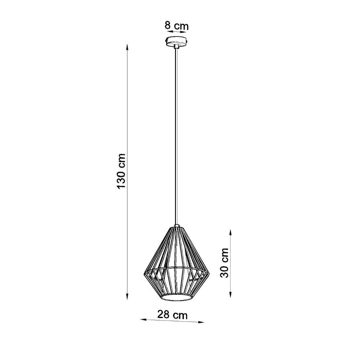 Pendant lamp DEMI black - Diamond Work Sp. z o.o.