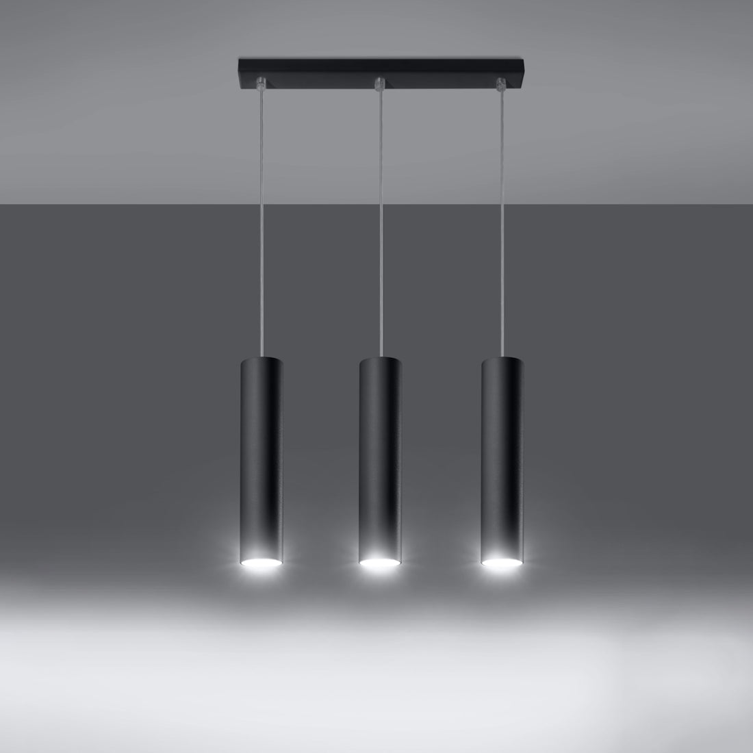 Pendant lamp LAGOS 3L black - Diamond Work Sp. z o.o.