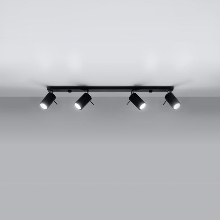 Ceiling lamp RING 4L black - Diamond Work Sp. z o.o.