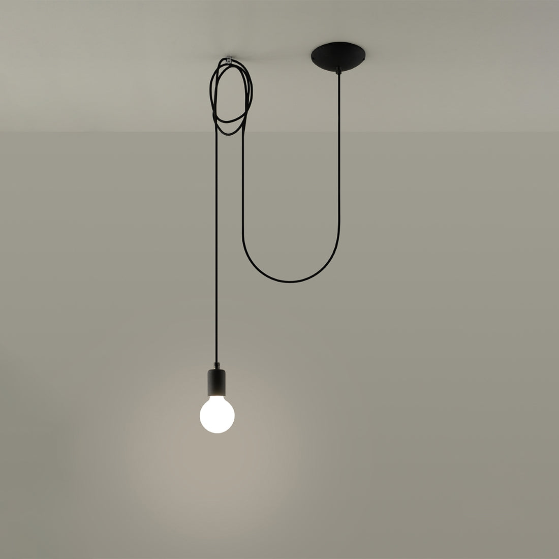 Pendant lamp EDISON 1 black - Diamond Work Sp. z o.o.