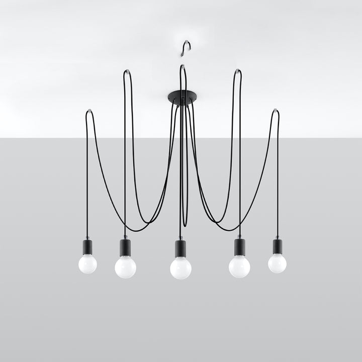Chandelier EDISON 5 black - Diamond Work Sp. z o.o.
