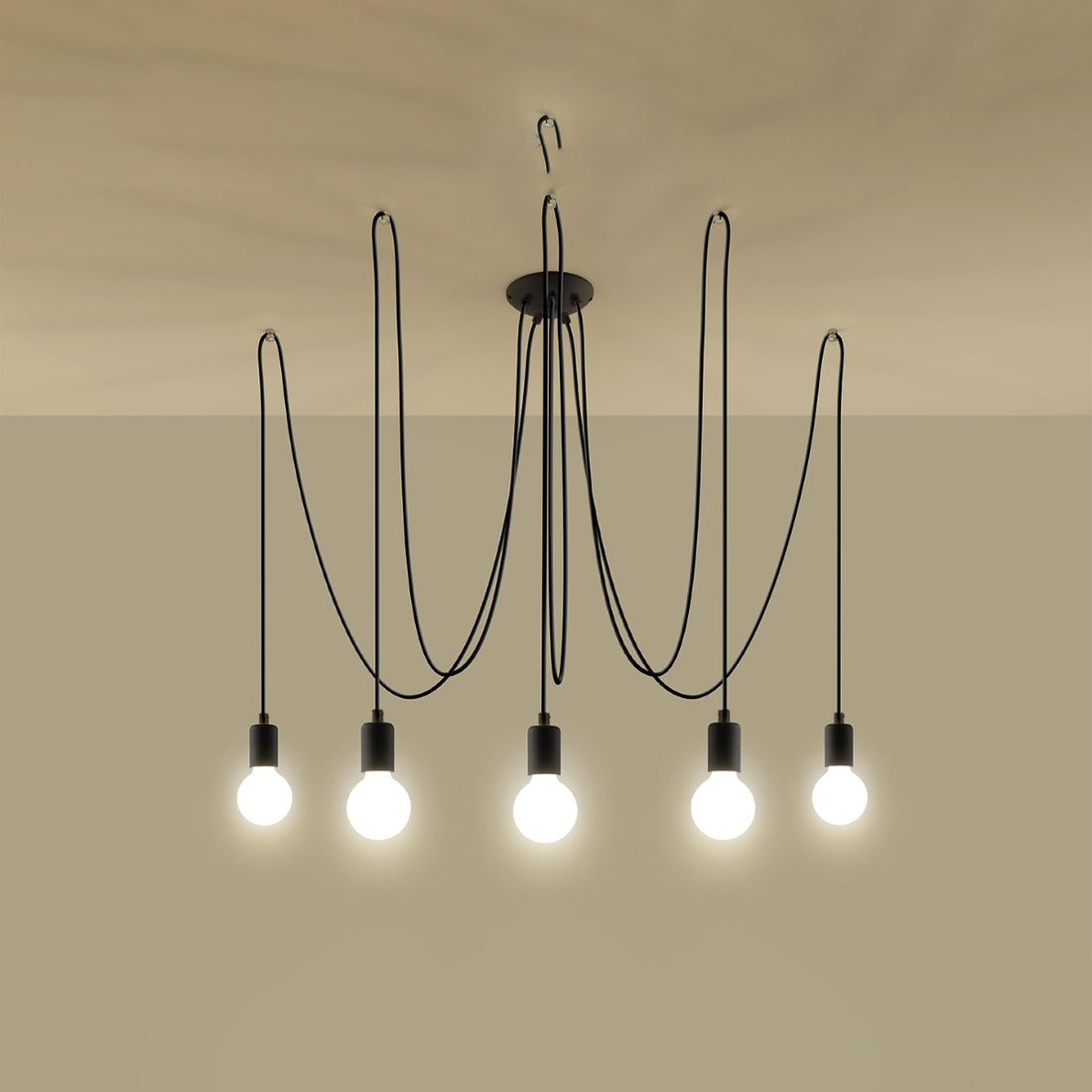 Chandelier EDISON 5 black - Diamond Work Sp. z o.o.