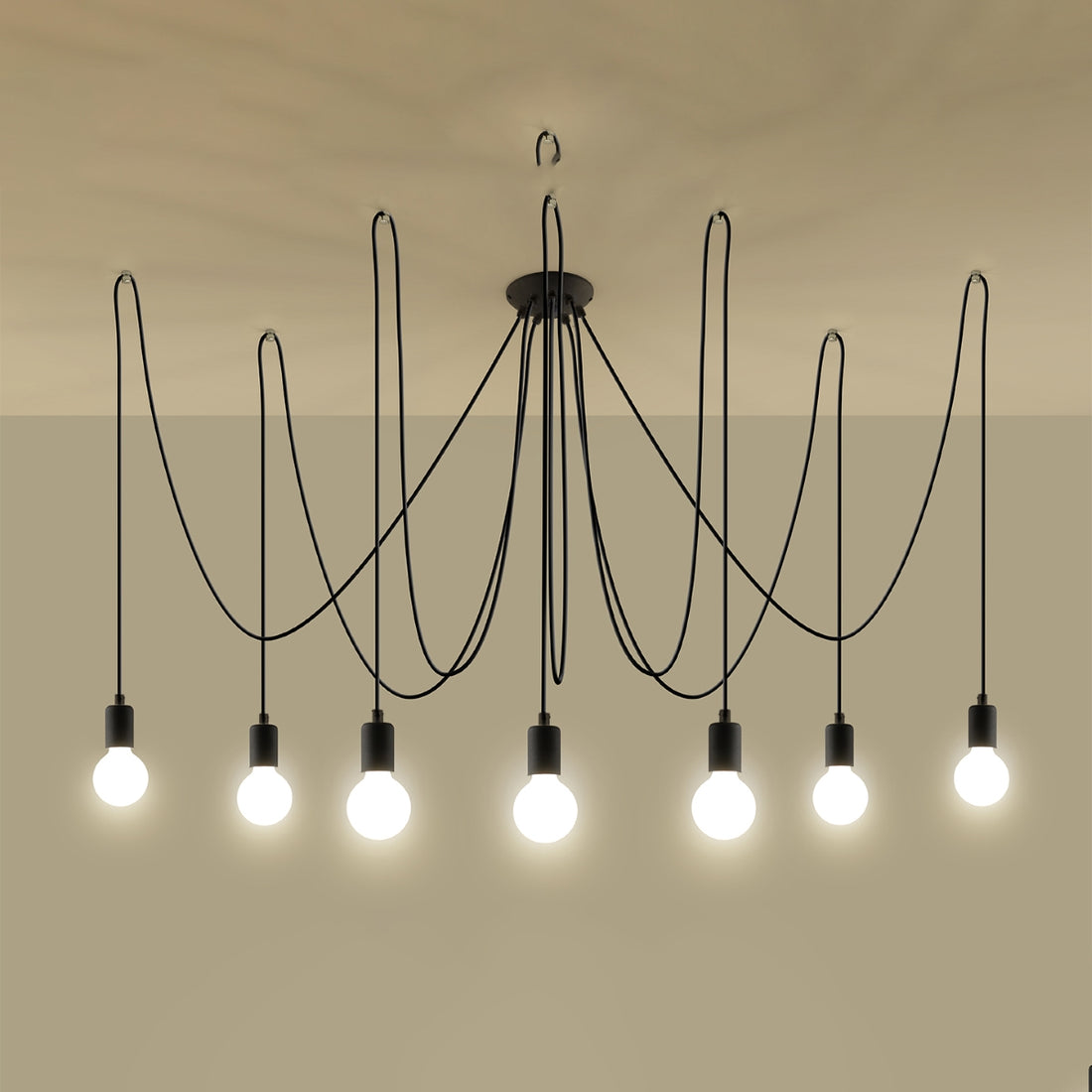 Chandelier EDISON 7 black - Diamond Work Sp. z o.o.