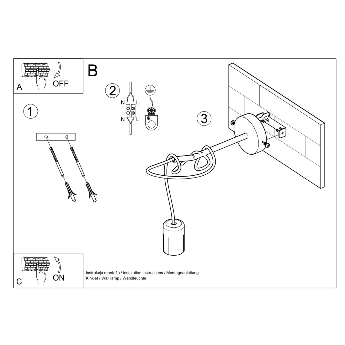 Wall lamp EDISON black - Diamond Work Sp. z o.o.