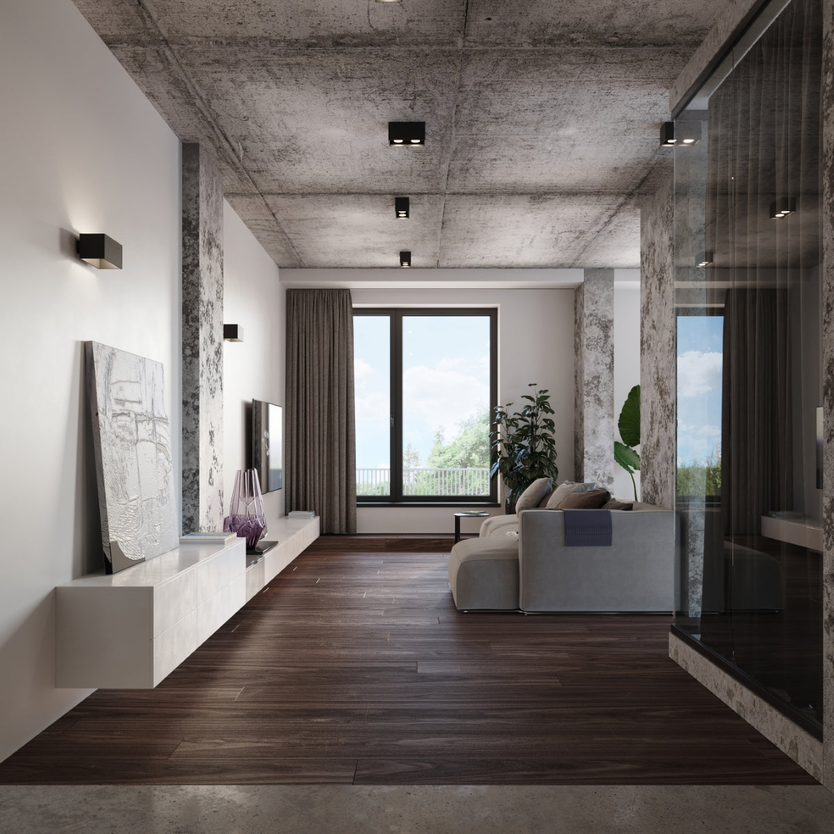 Ceiling lamp QUAD black - Diamond Work Sp. z o.o.