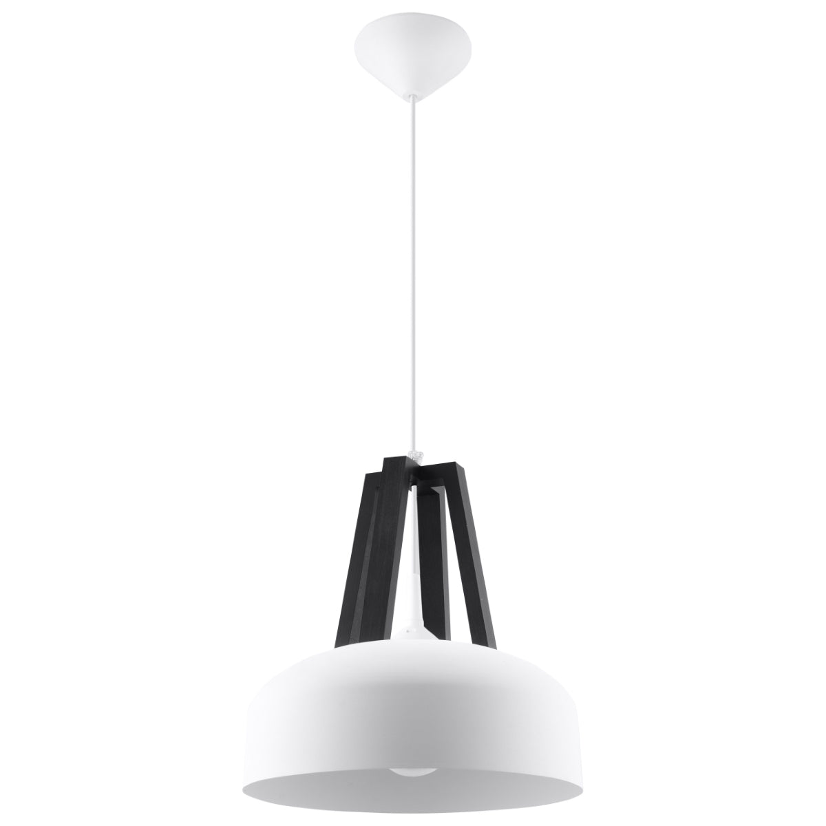 Pendant lamp CASCO white/black - Diamond Work Sp. z o.o.