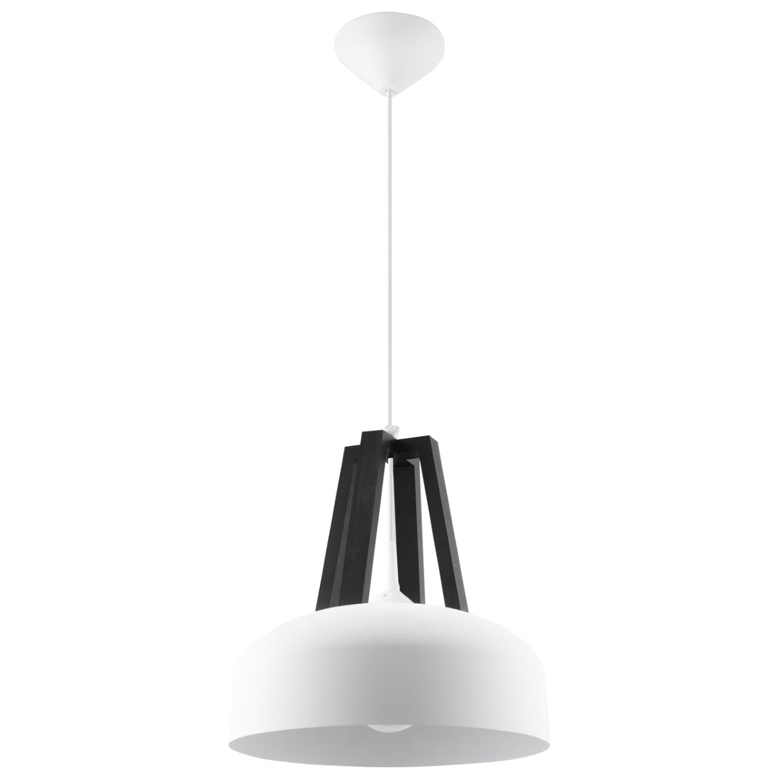 Pendant lamp CASCO white/black - Diamond Work Sp. z o.o.